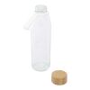 Porto 500 ml glass water bottle with silicone handle and bamboo lid  Standard | White | No Branding | not available | not available