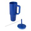 Brady 900 ml RCS certified insulated tumbler with silicone straw Standard | Royal blue | not available | No Branding | not available | not available