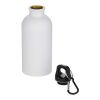 Oregon 400 ml matte RCS recycled single wall stainless steel water bottle with carabiner Standard | White | Not applicable | No Branding | not available | not available