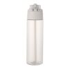 Theron 700 ml RCS recycled plastic water bottle with dual function lid and flip straw White