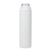 Theron 800 ml RCS recycled single wall stainless steel water bottle with dual function lid  White