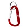 Timor recycled aluminium carabiner keychain Standard | Red | No Branding | not available | not available