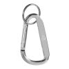 Timor recycled aluminium carabiner keychain Standard | Silver | not available | No Branding | not available | not available