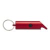 Flare recycled aluminium keychain with LED light and bottle opener Standard | Red | No Branding | not available | not available