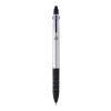 Trine 3-ink RCS recycled ballpoint pen with stylus Standard | Silver | No Branding | not available | not available