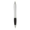 Nash RCS recycled plastic ballpoint pen with silver barrel and coloured grip (black ink) Standard | Solid black | No Branding | not available | not available