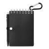 Lig Mini recycled outdoor soft cover notebook and ballpoint pen set (black ink) Solid black | No Branding