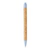Midar cork and wheat straw ballpoint pen Standard | Natural-Light blue | not available | No Branding | not available | not available