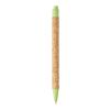 Midar cork and wheat straw ballpoint pen Standard | Natural-Apple green | not available | No Branding | not available | not available
