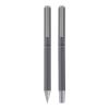 Lucetto recycled aluminium ballpoint and rollerball pen gift set Standard | Grey | Not applicable | No Branding | not available | not available