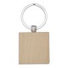 Gioia beech wood squared keychain Standard | Natural | Not applicable | No Branding | not available | not available