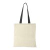 Nevada 100 g/m² cotton tote bag coloured handles Standard | Natural-Solid black | No Branding | not available | not available | not available