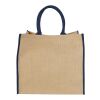 Harry coloured edge jute tote bag Standard | Natural-Navy | Not applicable | No Branding | not available | not available