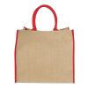 Harry coloured edge jute tote bag Standard | Natural-Red | not available | No Branding | not available | not available