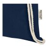 Oregon 140 g/m² GRS recycled cotton drawstring bag Standard | Navy | not available | No Branding | not available | not available | not available