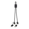 Connect 6-in-1 45W RCS recycled aluminium fast charging cable Standard | Solid black | No Branding | not available | not available