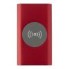 Juice 4000 mAh Type-C recycled aluminium wireless power bank Standard | Red | Not applicable | No Branding | not available | not available