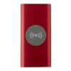 Juice 8000 mAh Type-C recycled aluminium wireless power bank Standard | Red | Not applicable | No Branding | not available | not available