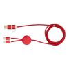 Alasia 5-in-1 recycled aluminium and plastic 150 cm data sync and 27W fast charge cable Standard | Red | not available | No Branding | not available | not available