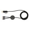 Citala 5-in-1 recycled plastic 150 cm data sync and 27W fast charge cable Standard | Black | No Branding | not available | not available
