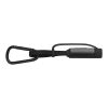 Algieba 65W 3-in-1 recycled aluminium charging cable with carabiner Solid black