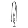 SMART 65W RPET charging cable with lanyard Solid black