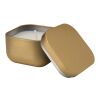 Tindra square tin candle with vanilla aroma Gold