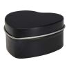 Blissful heart-shaped tin candle with vanilla aroma Standard | Solid black | No Branding | not available | not available