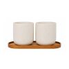 Originalhome oval wooden tray and 150 ml ceramic mug set Wood