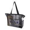 Mesh GRS recycled tote bag 23L Solid black