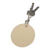 Resi Plus GRS recycled round charm keychain  Standard | Oatmeal | No Branding | not available | not available