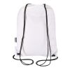 Oriole RPET drawstring bag with zipped front pocket 5L White