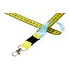 Isla 1-metre sublimation lanyard Yellow-Solid black-White | No Branding | not available | not available