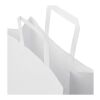 Kraft 80-90 g/m2 paper bag with flat handles - medium white | No Branding | not available | not available