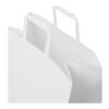 Kraft 80-90 g/m2 paper bag with flat handles - X large white | No Branding | not available | not available