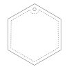 RFX™ hexagon reflective TPU hanger White | not available | No Branding | not available | not available