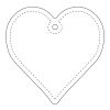RFX™ H-16 heart-shaped lightweight reflective PVC hanger white | No Branding | not available | not available