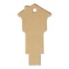 House-shaped recycled paper USB 2.0 Kraft brown | No Branding | not available | not available | 1 GB