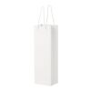 Handmade 170 g/m2 integra paper wine bottle bag with plastic handles white | No Branding | not available | not available