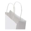 Kraft 120 g/m2 paper bag with twisted handles - 18 x 9 x 23 cm White