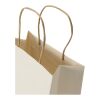 Agricultural 150 g/m2 waste paper bag with twisted handles - 18 x 9 x 23 cm Ivory white