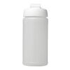 Baseline Plus 500 ml flip lid sport bottle Transparent-White | No Branding | not available | not available