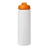 Baseline Plus 750 ml flip-lid sport bottle White-Orange | No Branding | not available | not available