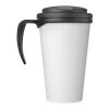 Brite-Americano® Grande 350 ml mug with spill-proof lid Solid black-Solid black | No Branding | not available | not available