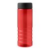 H2O Active® Eco Treble 750 ml screw cap water bottle Red-Solid black | No Branding | not available | not available