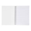 Desk-Mate® A4 notebook synthetic cover White | Lithography | Back of sheets (Portrait spine top) | 210 mm x 297 mm