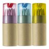 ABS and cardboard tube with pencils Terrence light blue | No Branding | not available | not available