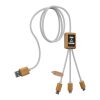 SCX.design C39 3-in-1light-up logo charging cable with squared casing White | No Branding | not available | not available