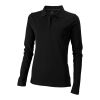 Oakville long sleeve women's polo Standard | Solid black | S | No Branding | not available | not available | not available