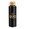 Indus Bottle Borosilicate Glass and Bamboo lid 510 ml. Leakproof Black | No Branding | not available | not available | not available